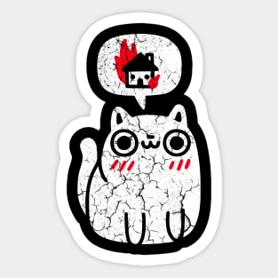 CATS DESTRUCTION PROGRESS Sticker
